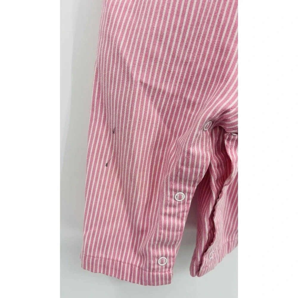 Vintage Healthtex‎ Pink Pinstripe Overalls Size 24 Months USA Made